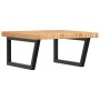 Estante de lavabo de pared de acero y madera maciza de roble de , Tocadores de baño - Ref: Foro24-3302495, Precio: 140,30 €, ...