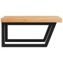Estante de lavabo de pared de acero y madera maciza de roble de , Tocadores de baño - Ref: Foro24-3302495, Precio: 140,30 €, ...