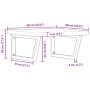Estante de lavabo de pared de acero y madera maciza de roble de , Tocadores de baño - Ref: Foro24-3302495, Precio: 140,30 €, ...