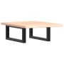 Estante de lavabo de pared de acero y madera maciza de roble de , Tocadores de baño - Ref: Foro24-3302533, Precio: 58,59 €, D...
