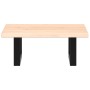 Estante de lavabo de pared de acero y madera maciza de roble de , Tocadores de baño - Ref: Foro24-3302533, Precio: 58,59 €, D...
