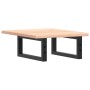 Estante de lavabo de pared de acero y madera maciza de roble de , Tocadores de baño - Ref: Foro24-3302533, Precio: 58,59 €, D...