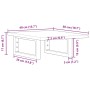 Estante de lavabo de pared de acero y madera maciza de roble de , Tocadores de baño - Ref: Foro24-3302533, Precio: 58,59 €, D...