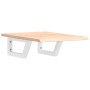 Estante de lavabo de pared de acero y madera maciza de roble de , Tocadores de baño - Ref: Foro24-3302538, Precio: 63,73 €, D...