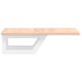 Estante de lavabo de pared de acero y madera maciza de roble de , Tocadores de baño - Ref: Foro24-3302538, Precio: 63,73 €, D...