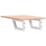 Estante de lavabo de pared de acero y madera maciza de roble de , Tocadores de baño - Ref: Foro24-3302538, Precio: 63,73 €, D...