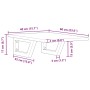 Estante de lavabo de pared de acero y madera maciza de roble de , Tocadores de baño - Ref: Foro24-3302538, Precio: 63,73 €, D...