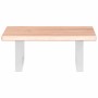 Estante de lavabo de pared de acero y madera maciza de roble de , Tocadores de baño - Ref: Foro24-3302552, Precio: 76,76 €, D...