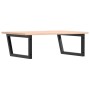 Estante de lavabo de pared de acero y madera maciza de roble de , Tocadores de baño - Ref: Foro24-3302635, Precio: 99,09 €, D...