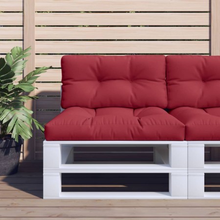 Cojín para sofá de palets de tela rojo tinto 80x40x12 cm de , Cojines para sillas y sofás - Ref: Foro24-360610, Precio: 22,91...