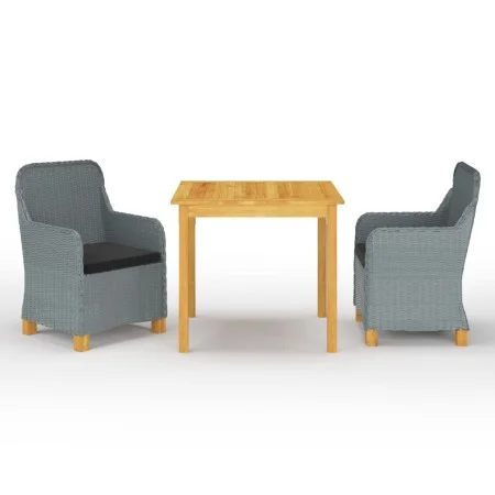 Juego de comedor para jardín 3 piezas gris claro de vidaXL, Conjuntos de jardín - Ref: Foro24-3067755, Precio: 378,50 €, Desc...
