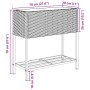 Jardinera con estante ratán sintético marrón de , Maceteros y jardineras - Ref: Foro24-366388, Precio: 65,59 €, Descuento: %