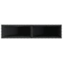 Jardinera con 2 maceteros de ratán sintético negra 90x20x40 cm de , Maceteros y jardineras - Ref: Foro24-366407, Precio: 88,7...
