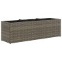 Jardinera con 3 maceteros ratán sintético gris 105x30x32 cm de , Maceteros y jardineras - Ref: Foro24-366418, Precio: 78,08 €...