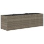Jardinera con 3 maceteros ratán sintético gris 105x30x32 cm de , Maceteros y jardineras - Ref: Foro24-366418, Precio: 78,08 €...