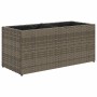 Jardinera de jardín con 2 maceteros ratán PE gris 72x30x32 cm de , Maceteros y jardineras - Ref: Foro24-366424, Precio: 47,36...