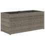 Jardinera de jardín con 2 maceteros ratán PE gris 72x30x32 cm de , Maceteros y jardineras - Ref: Foro24-366424, Precio: 47,36...