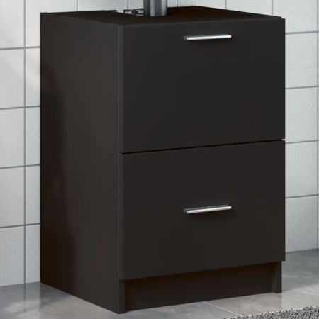 Armario de lavabo madera de ingeniería negro 40x37x59 cm de , Muebles de baño - Ref: Foro24-848102, Precio: 89,90 €, Descuent...