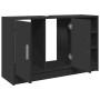 Armario de lavabo madera de ingeniería negro 90x29x55 cm de , Muebles de baño - Ref: Foro24-848123, Precio: 102,20 €, Descuen...