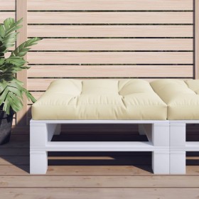 Cojín para sofá de palets tela crema 80x80x12 cm de , Cojines para sillas y sofás - Ref: Foro24-360493, Precio: 39,88 €, Desc...