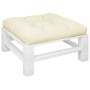 Cojín para sofá de palets tela crema 80x80x12 cm de , Cojines para sillas y sofás - Ref: Foro24-360493, Precio: 39,88 €, Desc...