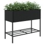 Jardineras con estante 2 uds ratán sintético negro 90x40x75 cm de , Maceteros y jardineras - Ref: Foro24-3210507, Precio: 160...