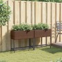 Jardineras con estante 2 uds ratán sintético marrón 70x28x70 cm de , Maceteros y jardineras - Ref: Foro24-3210511, Precio: 11...