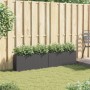 Jardineras con 2 maceteros 2 uds ratán PE negro 90x20x40 cm de , Maceteros y jardineras - Ref: Foro24-3210513, Precio: 148,02...