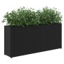 Jardineras con 2 maceteros 2 uds ratán PE negro 90x20x40 cm de , Maceteros y jardineras - Ref: Foro24-3210513, Precio: 148,02...