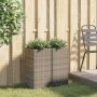 Jardineras 2 unidades ratán sintético gris 30x30x60 cm de , Maceteros y jardineras - Ref: Foro24-3210518, Precio: 108,25 €, D...