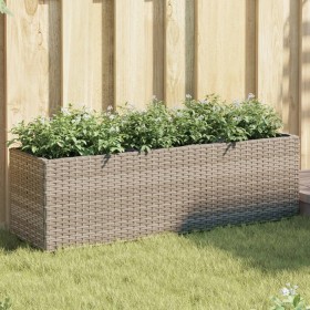 Jardineras con 3 maceteros 2 uds ratán PE gris 105x30x32 cm de , Maceteros y jardineras - Ref: Foro24-3210524, Precio: 144,28...