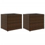Jardineras 2 unidades ratán sintético marrón 36x30x32 cm de , Maceteros y jardineras - Ref: Foro24-3210532, Precio: 74,33 €, ...