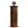 Soportes de plantas madera ingeniería roble ahumado 33x33x100cm de , Soportes para macetas - Ref: Foro24-852982, Precio: 52,4...