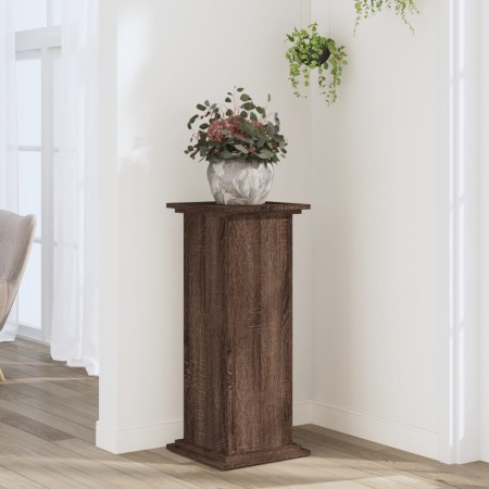 Soportes de plantas madera ingeniería marrón roble 33x33x80 cm de , Soportes para macetas - Ref: Foro24-852975, Precio: 46,11...