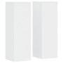 Soportes de plantas 2 uds madera ingeniería blanco 33x33x100 cm de , Soportes para macetas - Ref: Foro24-3307882, Precio: 131...