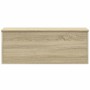 Caja de almacenaje madera ingeniería roble sonoma 90x35x35 cm de , Baúles de almacenamiento - Ref: Foro24-840683, Precio: 65,...