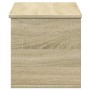 Caja de almacenaje madera ingeniería roble sonoma 90x35x35 cm de , Baúles de almacenamiento - Ref: Foro24-840683, Precio: 65,...
