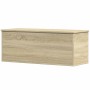 Caja de almacenaje madera ingeniería roble sonoma 90x35x35 cm de , Baúles de almacenamiento - Ref: Foro24-840683, Precio: 65,...