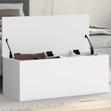 Caja de almacenaje madera de ingeniería blanco 90x35x35 cm de , Baúles de almacenamiento - Ref: Foro24-840681, Precio: 79,51 ...