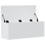 Caja de almacenaje madera de ingeniería blanco 90x35x35 cm de , Baúles de almacenamiento - Ref: Foro24-840681, Precio: 79,51 ...