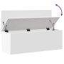 Caja de almacenaje madera de ingeniería blanco 102x35x35 cm de , Baúles de almacenamiento - Ref: Foro24-840688, Precio: 99,52...
