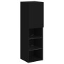 Mueble de pared de TV con luces LED 8 piezas negro de , Muebles TV - Ref: Foro24-3216765, Precio: 342,43 €, Descuento: %