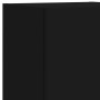 Mueble de pared de TV con luces LED 8 piezas negro de , Muebles TV - Ref: Foro24-3216765, Precio: 342,43 €, Descuento: %