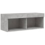 Muebles de TV de pared con luces LED 8 piezas gris hormigón de , Muebles TV - Ref: Foro24-3216767, Precio: 330,08 €, Descuent...