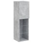 Muebles de TV de pared con luces LED 8 piezas gris hormigón de , Muebles TV - Ref: Foro24-3216767, Precio: 330,08 €, Descuent...