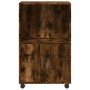 Armario con ruedas madera ingeniería roble ahumado 55x40x91 cm de , Aparadores - Ref: Foro24-853186, Precio: 64,86 €, Descuen...