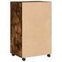Armario con ruedas madera ingeniería roble ahumado 55x40x91 cm de , Aparadores - Ref: Foro24-853186, Precio: 64,86 €, Descuen...