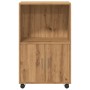 Armario con ruedas madera ingeniería roble artisian 55x40x91 cm de , Aparadores - Ref: Foro24-853190, Precio: 73,60 €, Descue...