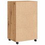 Armario con ruedas madera ingeniería roble artisian 55x40x91 cm de , Aparadores - Ref: Foro24-853190, Precio: 73,60 €, Descue...