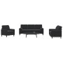 Juego de sofás con cojines 3 piezas terciopelo negro de , Sofás - Ref: Foro24-3278376, Precio: 676,64 €, Descuento: %